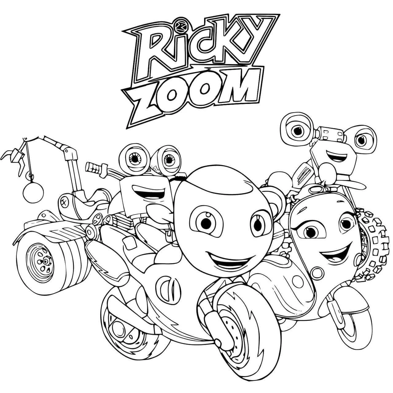 Ricky Zoom boyama sayfası – ücretsiz yazdır, boyama etkinliği