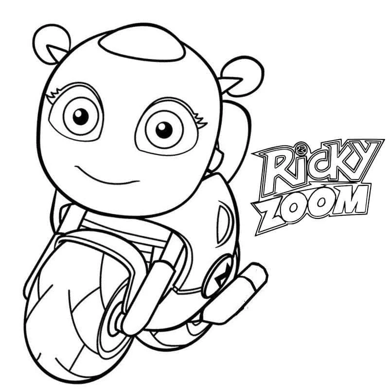 Ricky Zoom boyama sayfası – okul öncesi, evde etkinlik