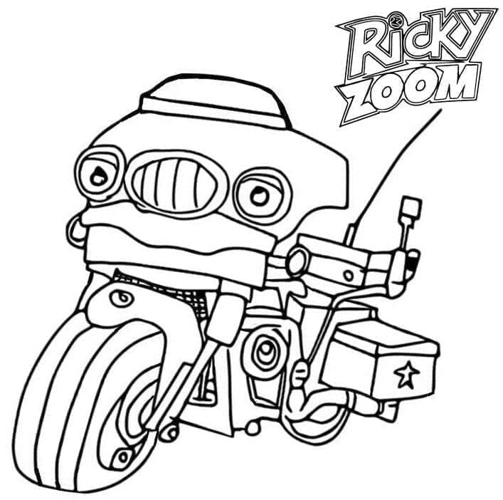 Ricky Zoom boyama sayfası – evde etkinlik, ücretsiz yazdır