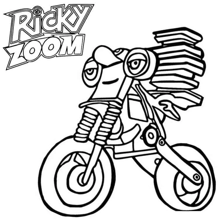 Ricky Zoom boyama sayfası – eğlenceli etkinlik, el becerilerini geliştirir