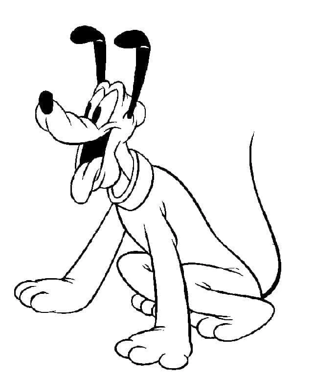 Pluto (Disney) boyama sayfası – evde etkinlik, ücretsiz yazdır