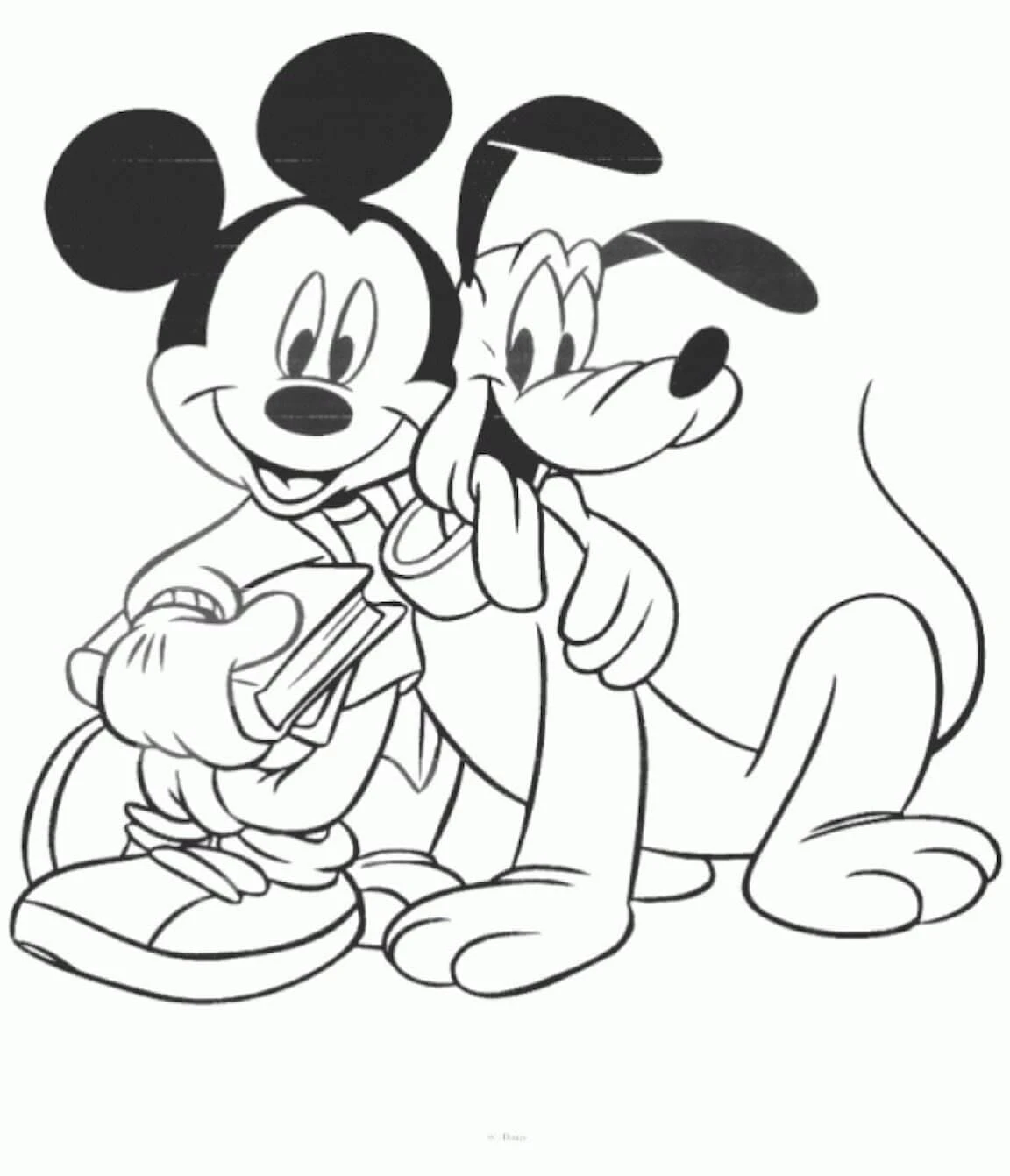 Pluto (Disney) boyama sayfası – okul öncesi, evde etkinlik