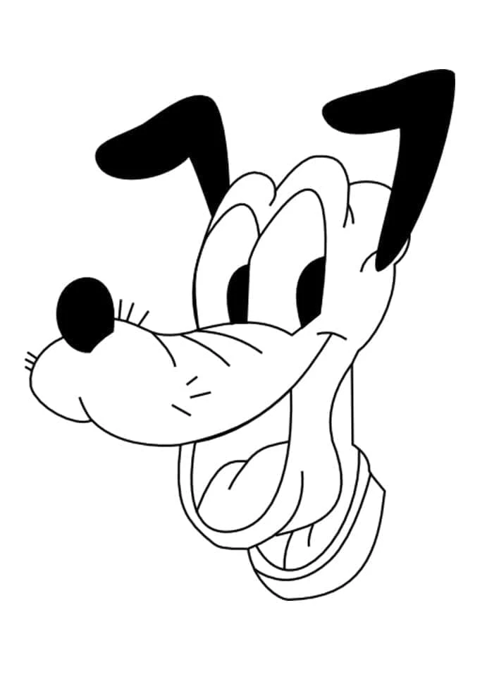 Pluto (Disney) boyama sayfası – evde etkinlik, ücretsiz yazdır