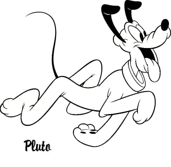 Pluto (Disney) boyama sayfası – çocuk aktivitesi, PDF indir