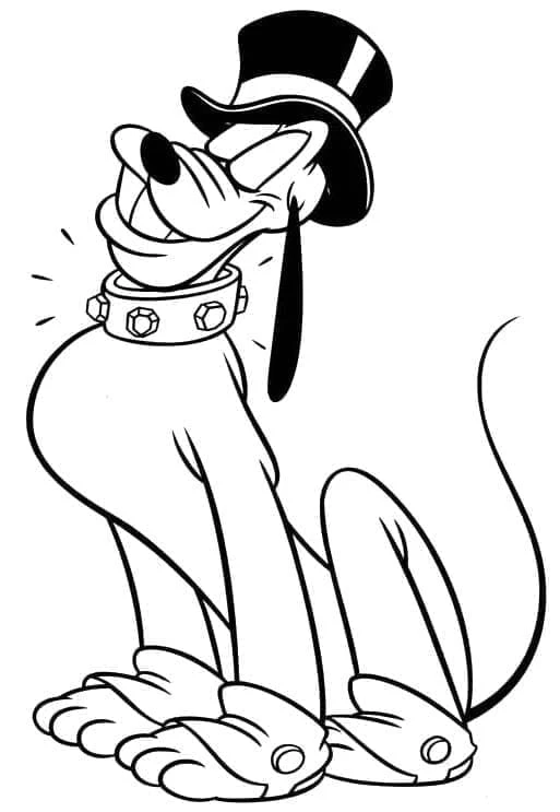 Pluto (Disney) boyama sayfası – sanatsal çalışma, çocuklar için