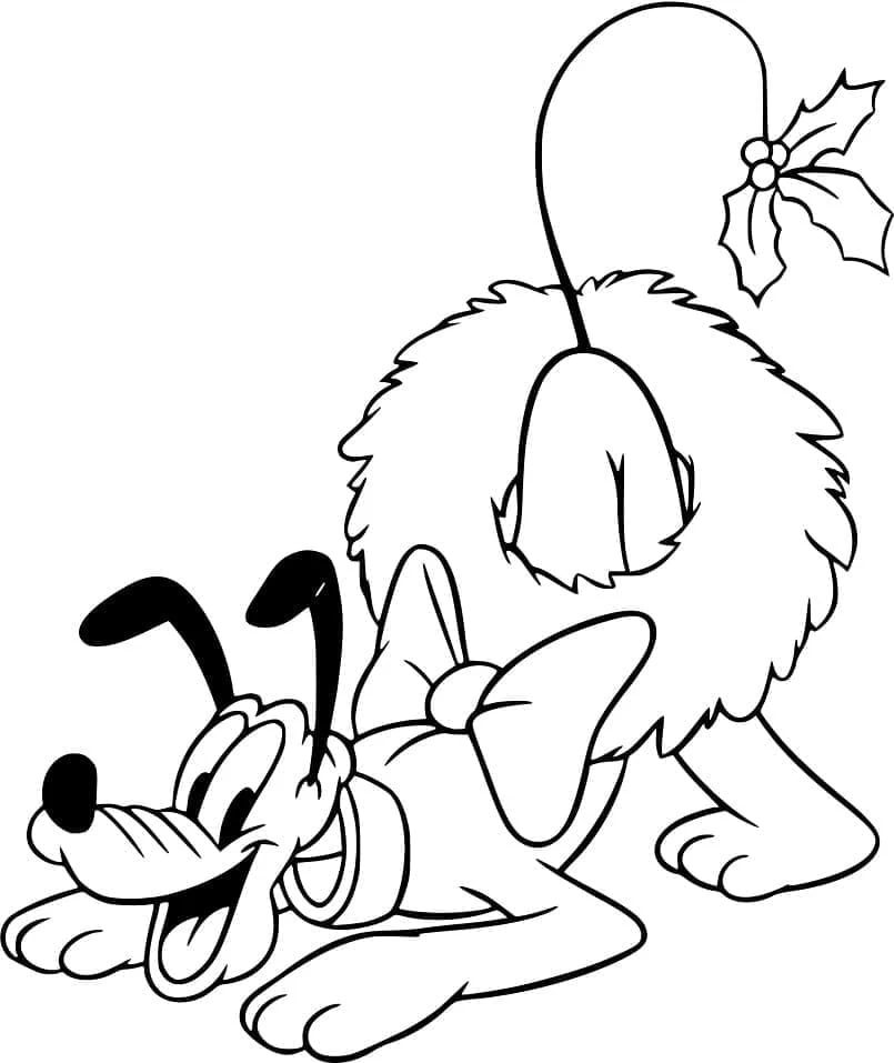 Pluto (Disney) boyama sayfası – PDF indir, sevimli karakter