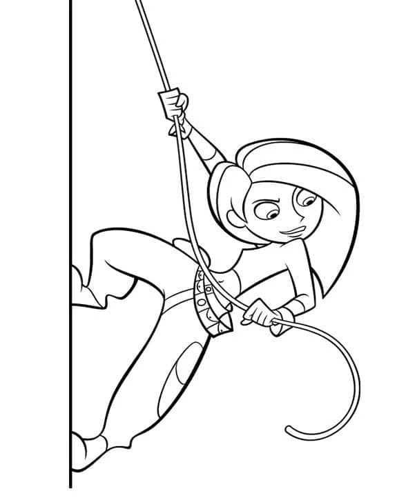 Kim Possible boyama sayfası – okul öncesi, evde etkinlik