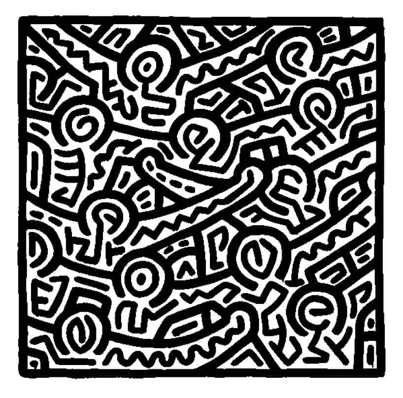 Keith Haring boyama sayfası – ücretsiz yazdır, boyama etkinliği