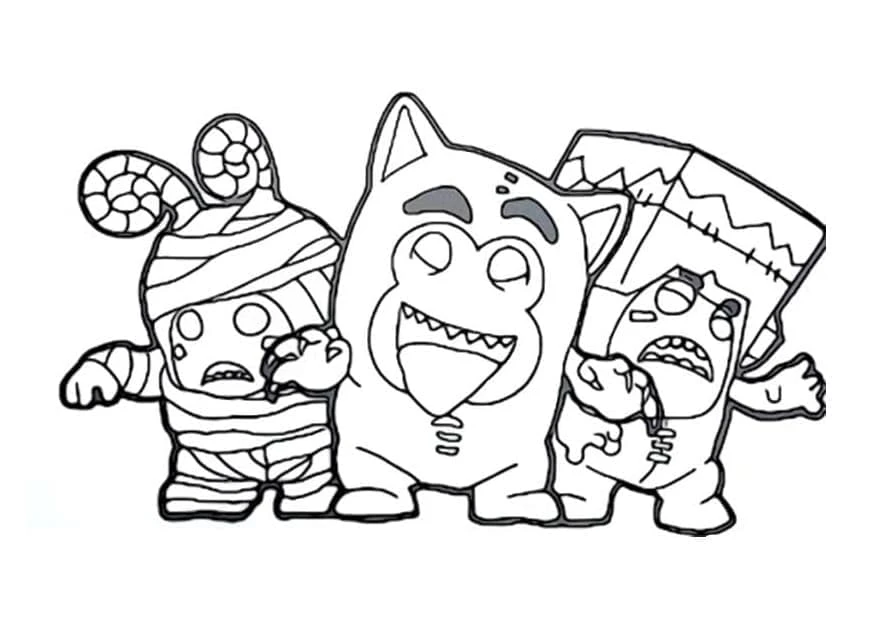 Oddbods boyama sayfası – eğitici aktivite, yaratıcılık