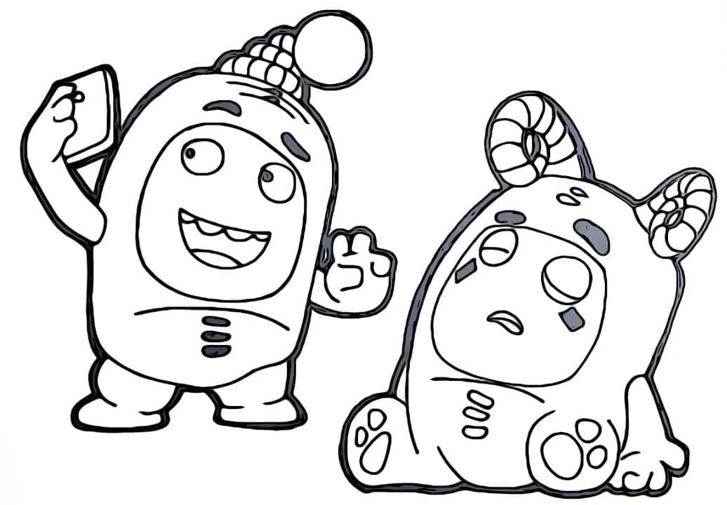 Oddbods boyama sayfası – el becerilerini geliştirir, boyama çalışması