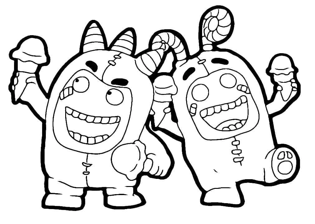 Oddbods boyama sayfası – keyifli zaman, renkli çizimler