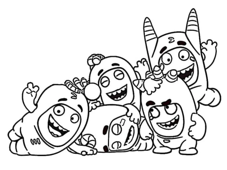 Oddbods boyama sayfası – yaratıcılık, eğlenceli etkinlik