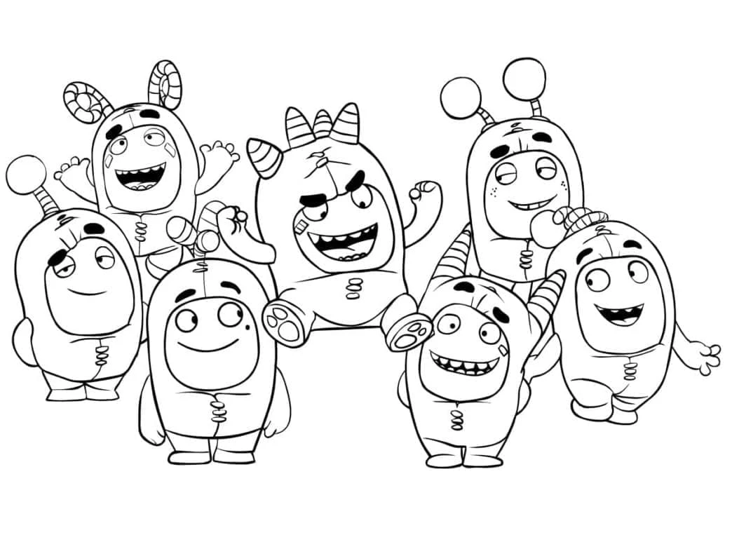 Oddbods boyama sayfası – boyama çalışması, yaratıcılığı geliştirir