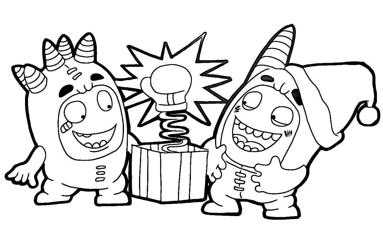 Oddbods boyama sayfası – çocuklar için, çizgi film temalı