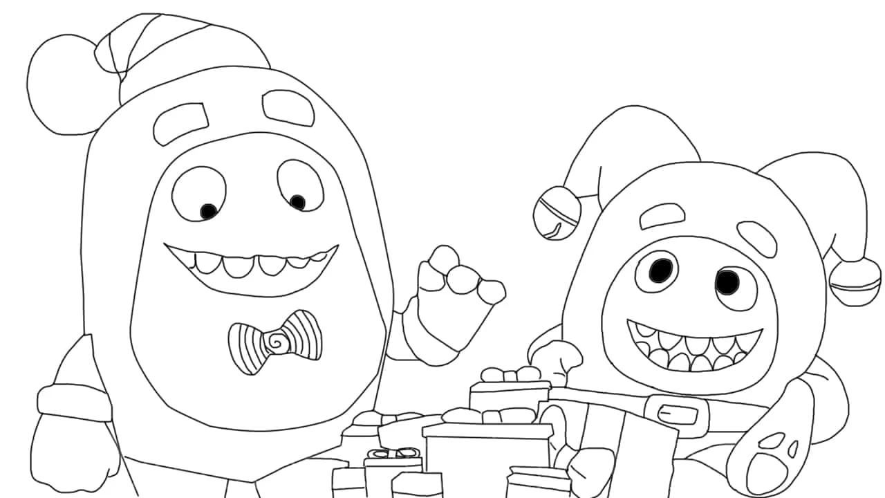 Oddbods boyama sayfası – kolay boyama, eğitici aktivite