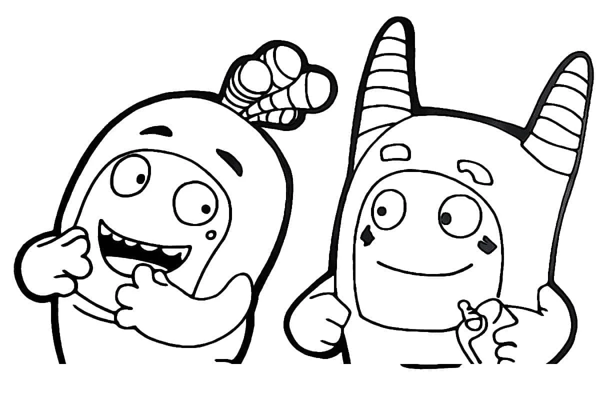 Oddbods boyama sayfası – okul öncesi, evde etkinlik