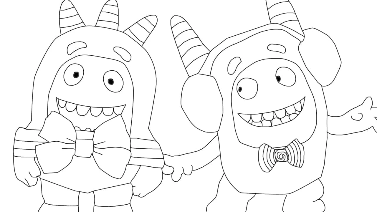 Oddbods boyama sayfası – el becerilerini geliştirir, boyama çalışması