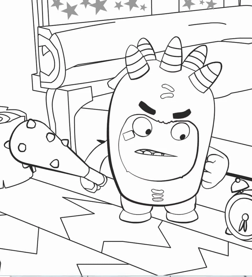 Oddbods boyama sayfası – yaratıcılık, eğlenceli etkinlik