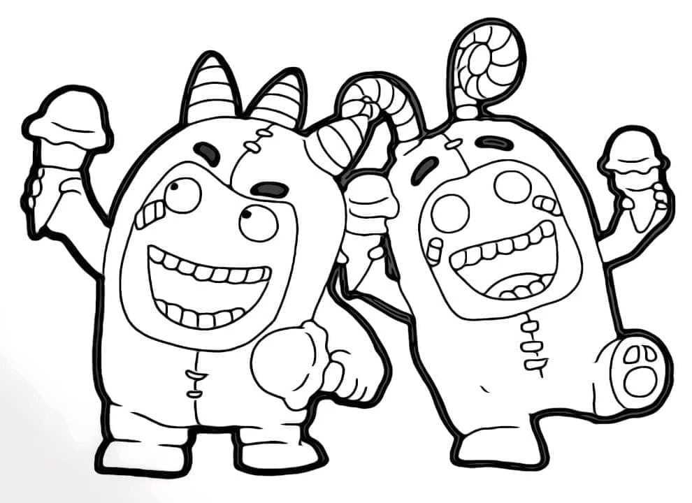 Oddbods boyama sayfası – boyama çalışması, yaratıcılığı geliştirir