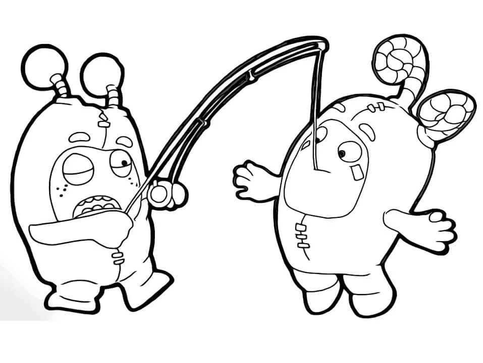 Oddbods boyama sayfası – el becerilerini geliştirir, boyama çalışması