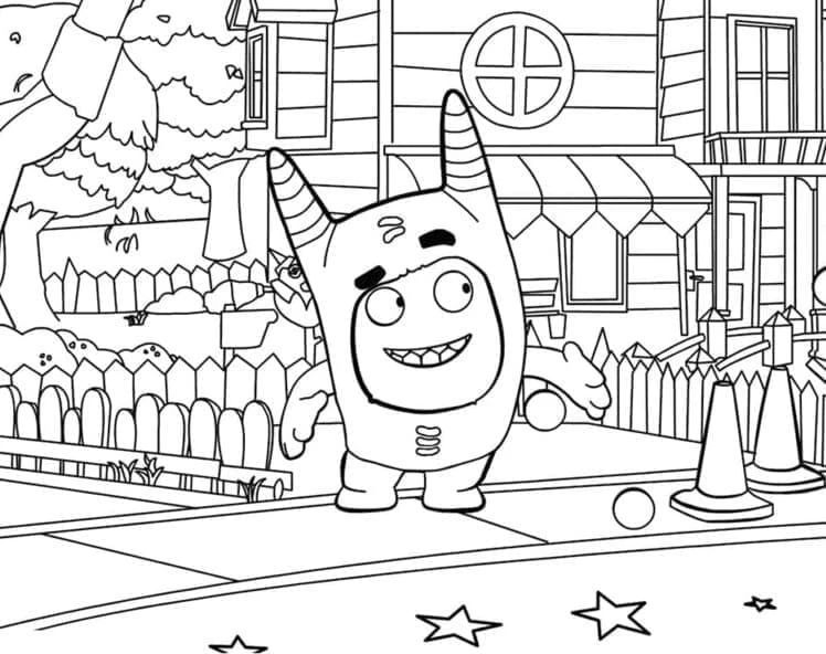 Oddbods boyama sayfası – yaratıcılık, eğlenceli etkinlik