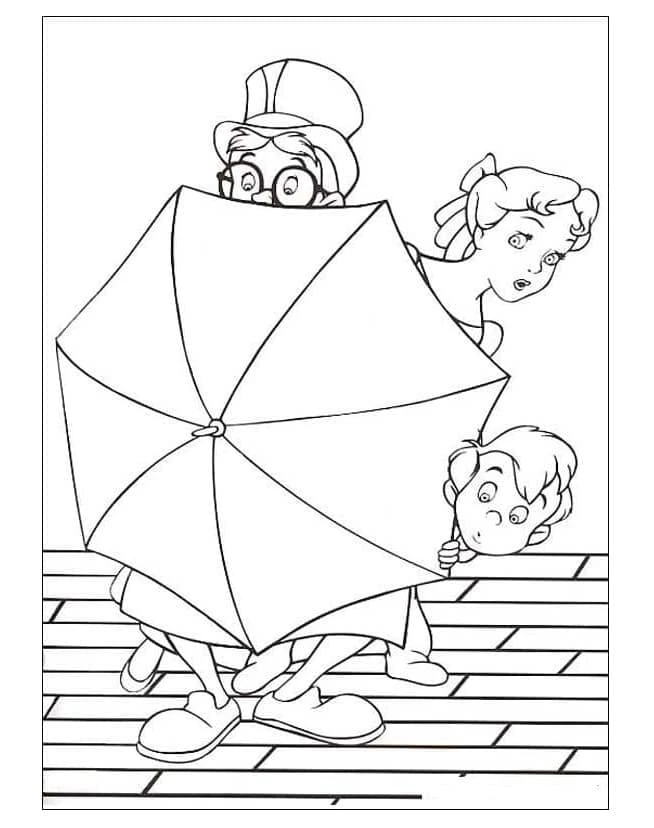 Peter Pan boyama sayfası – el becerilerini geliştirir, boyama çalışması