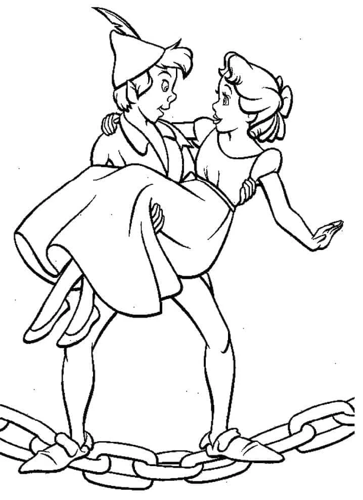 Peter Pan boyama sayfası – çocuk aktivitesi, PDF indir