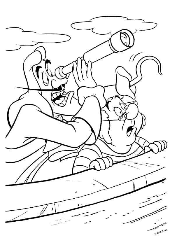 Peter Pan boyama sayfası – keyifli zaman, renkli çizimler