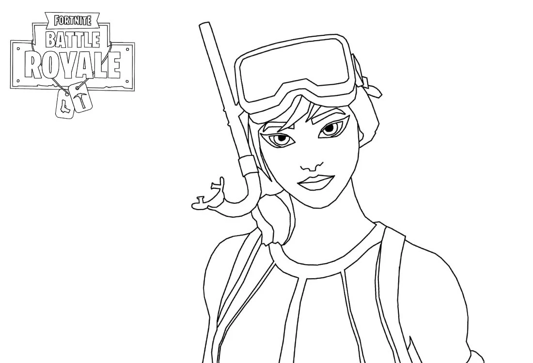 Fortnite Battle Royale boyama sayfası – PDF indir, sevimli karakter