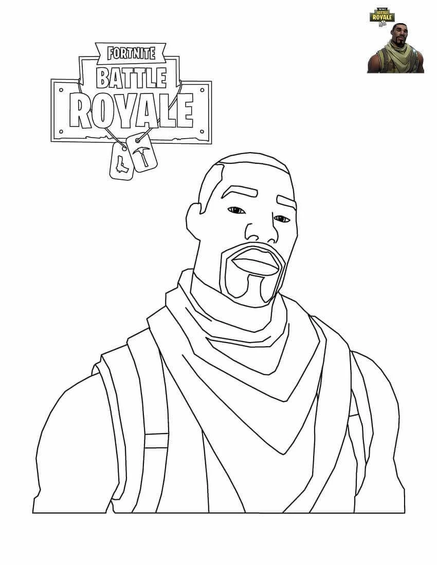 Fortnite Battle Royale boyama sayfası – eğitici aktivite, yaratıcılık