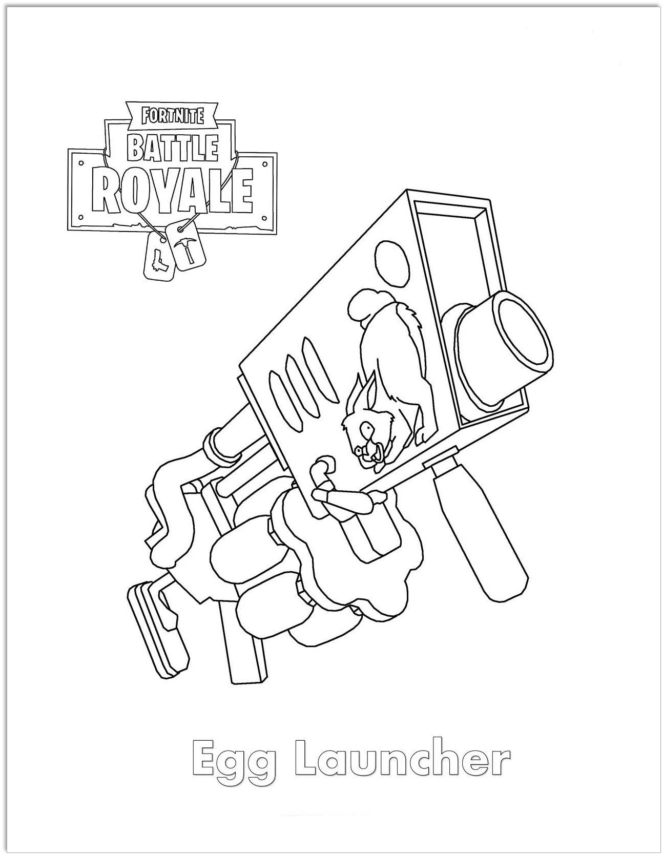 Fortnite Battle Royale boyama sayfası – çocuk aktivitesi, PDF indir