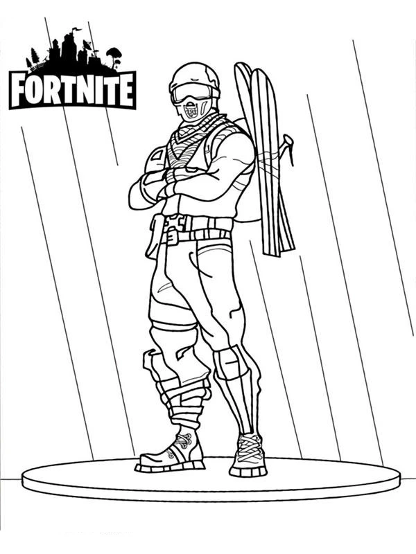 Fortnite Battle Royale boyama sayfası – PDF indir, sevimli karakter