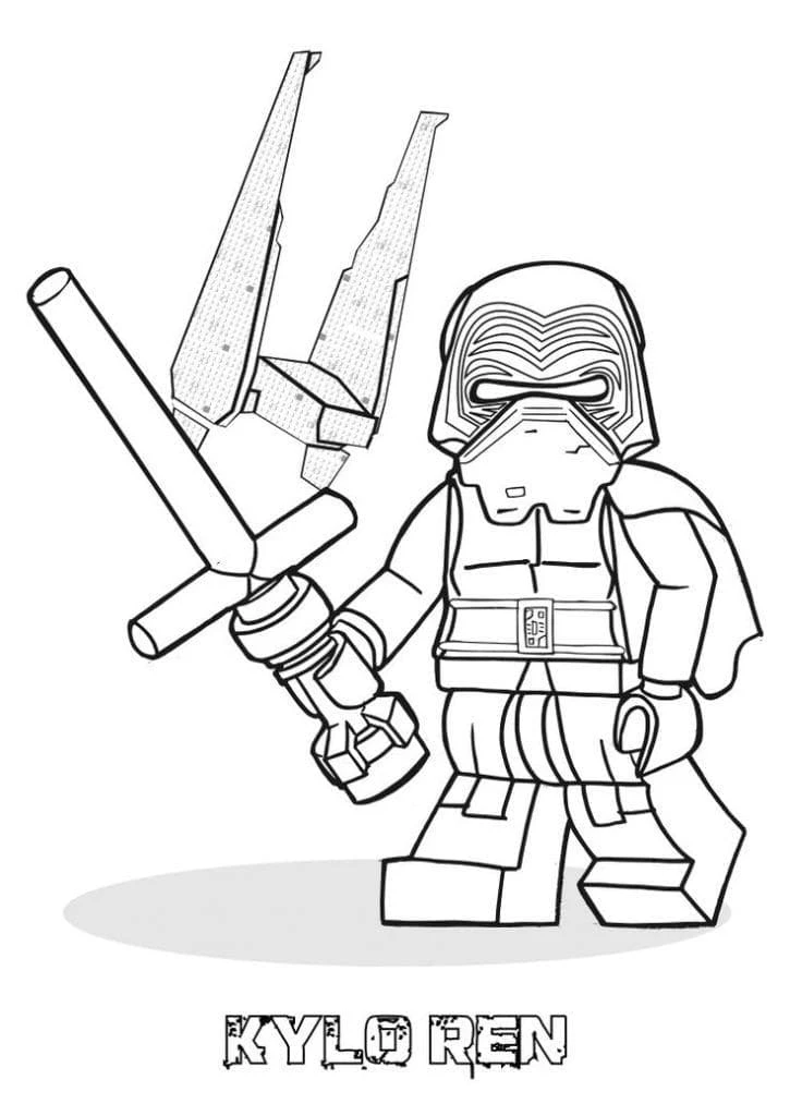 Kylo Ren boyama sayfası – çocuk aktivitesi, PDF indir