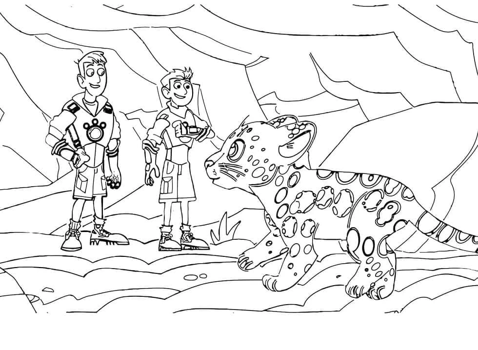 Wild Kratts boyama sayfası – yaratıcılık, eğlenceli etkinlik