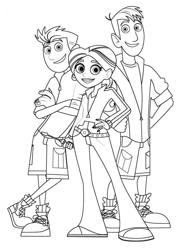 Wild Kratts boyama sayfası – PDF indir, sevimli karakter