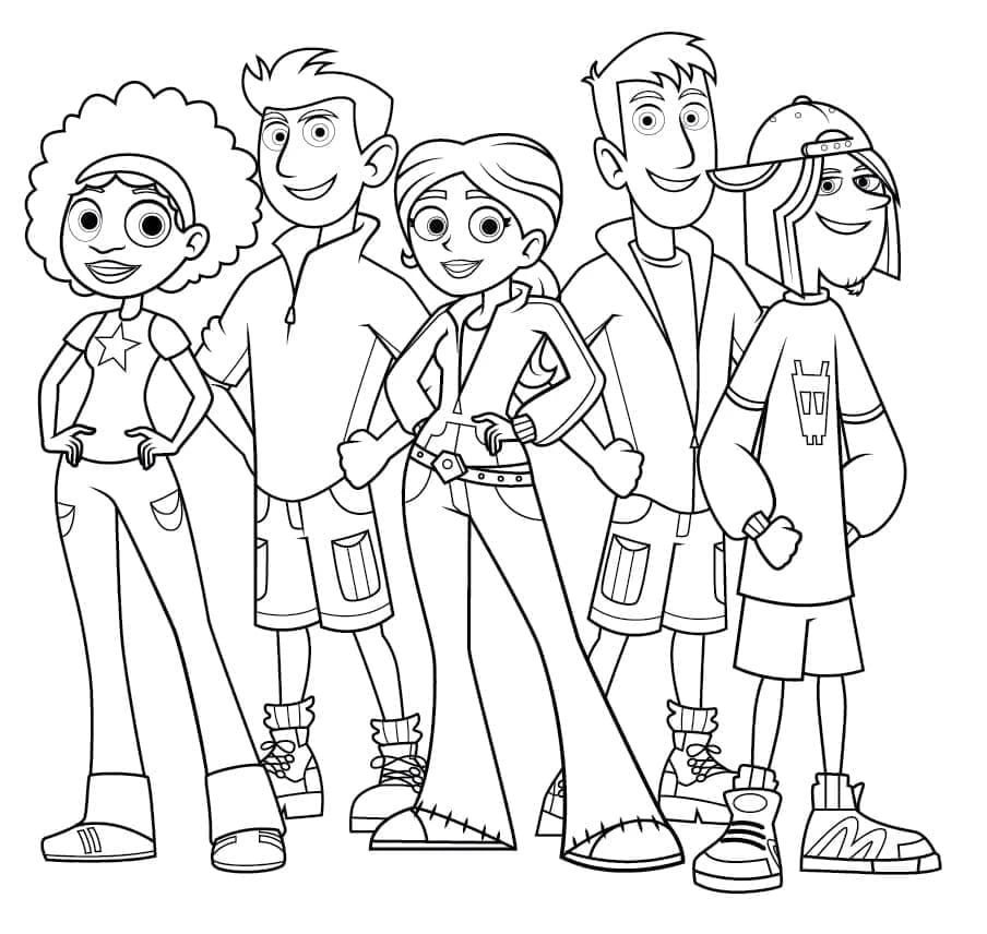 Wild Kratts boyama sayfası – yaratıcılığı geliştirir, keyifli zaman