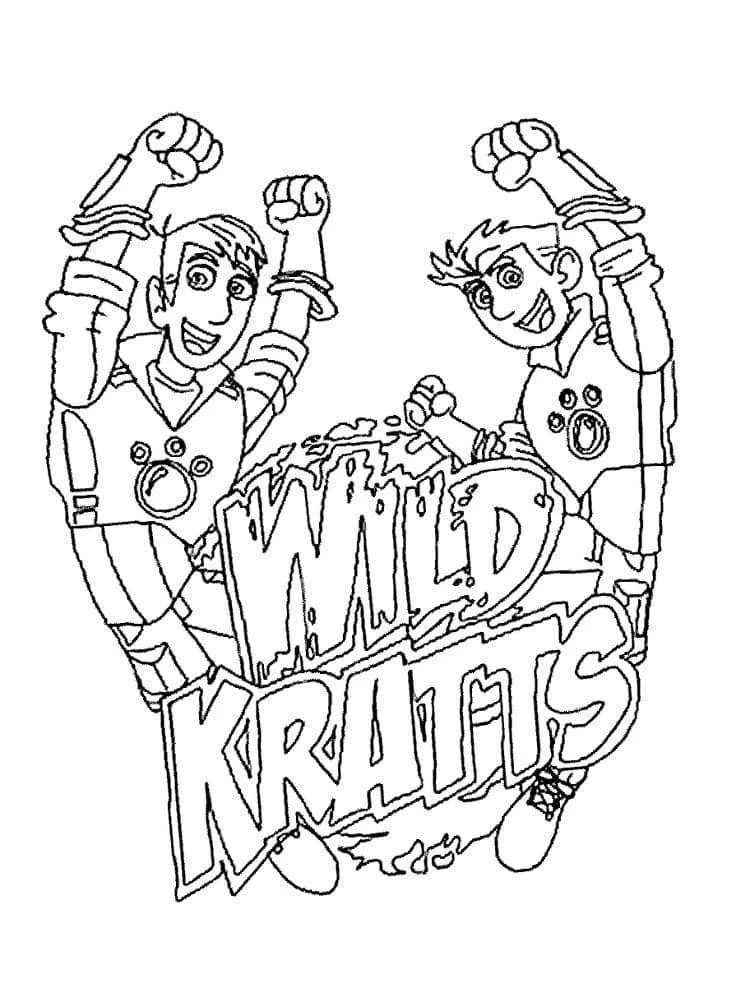 Wild Kratts boyama sayfası – sanatsal çalışma, çocuklar için