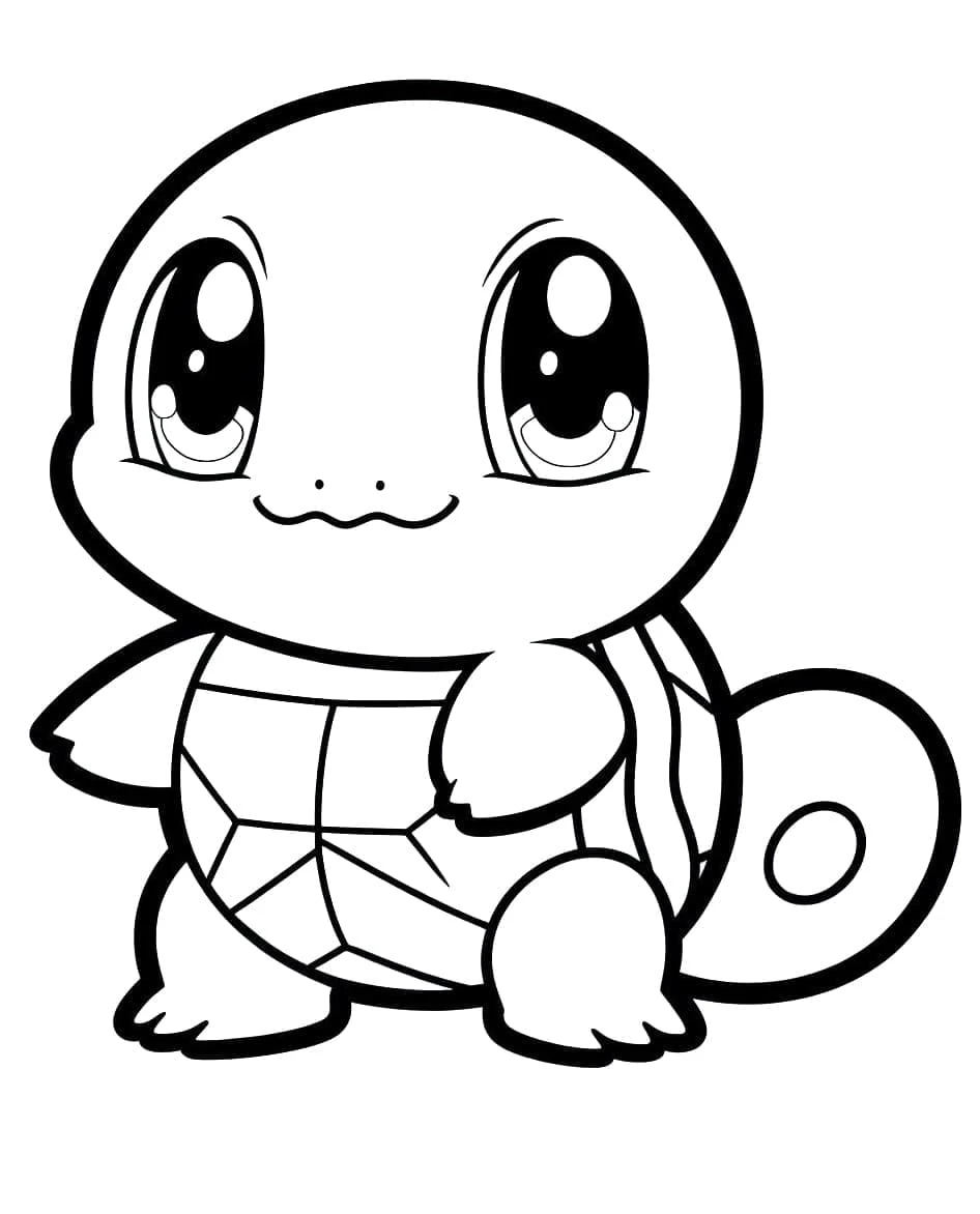 Squirtle boyama sayfası – ücretsiz yazdır, boyama etkinliği