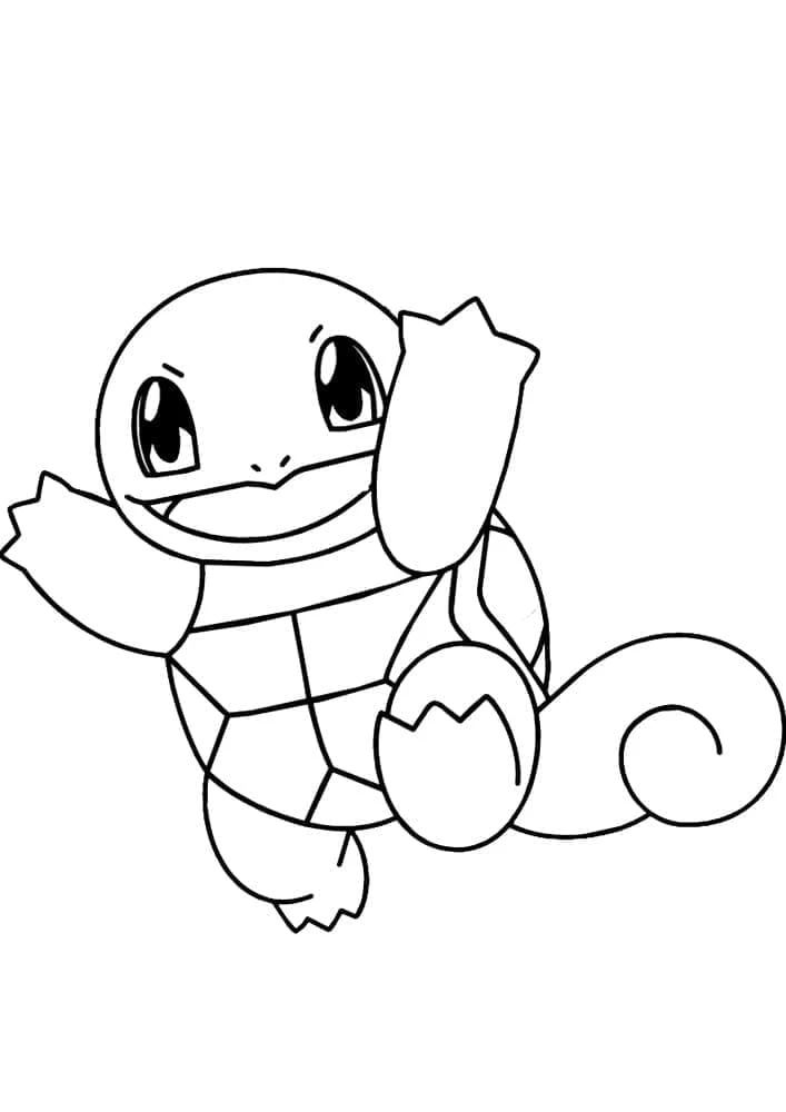 Squirtle boyama sayfası – yaratıcılığı geliştirir, keyifli zaman