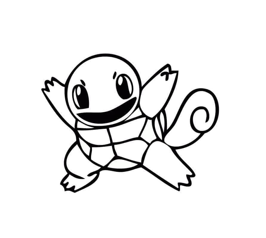 Squirtle boyama sayfası – boyama etkinliği, çocuk aktivitesi