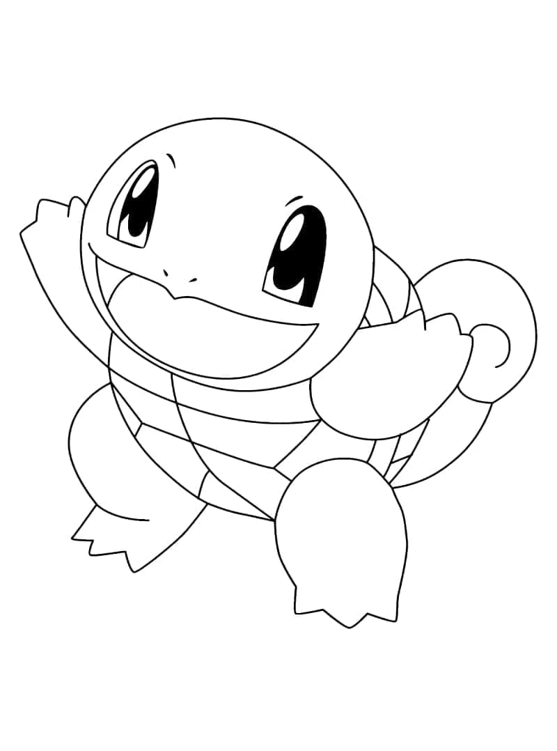 Squirtle boyama sayfası – evde etkinlik, ücretsiz yazdır