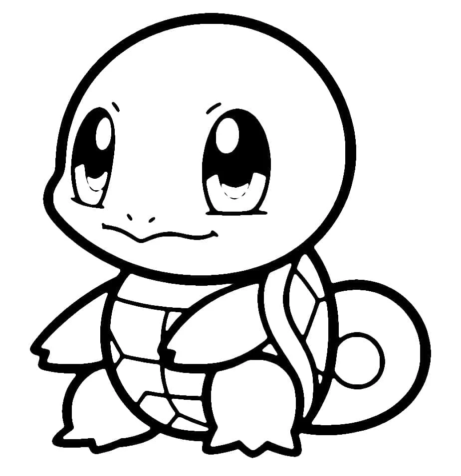 Squirtle boyama sayfası – yaratıcılık, eğlenceli etkinlik