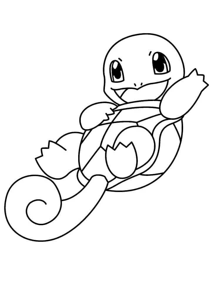 Squirtle boyama sayfası – çocuklar için, çizgi film temalı