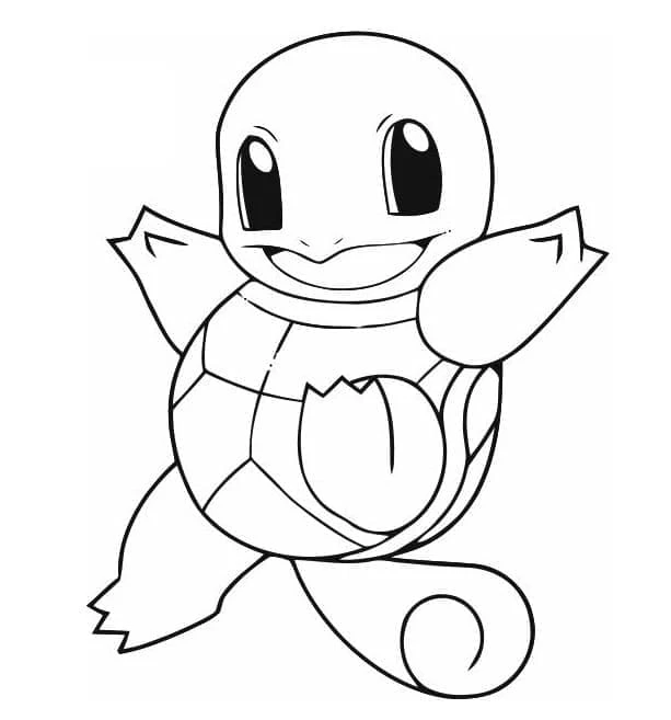 Squirtle boyama sayfası – boyama etkinliği, çocuk aktivitesi