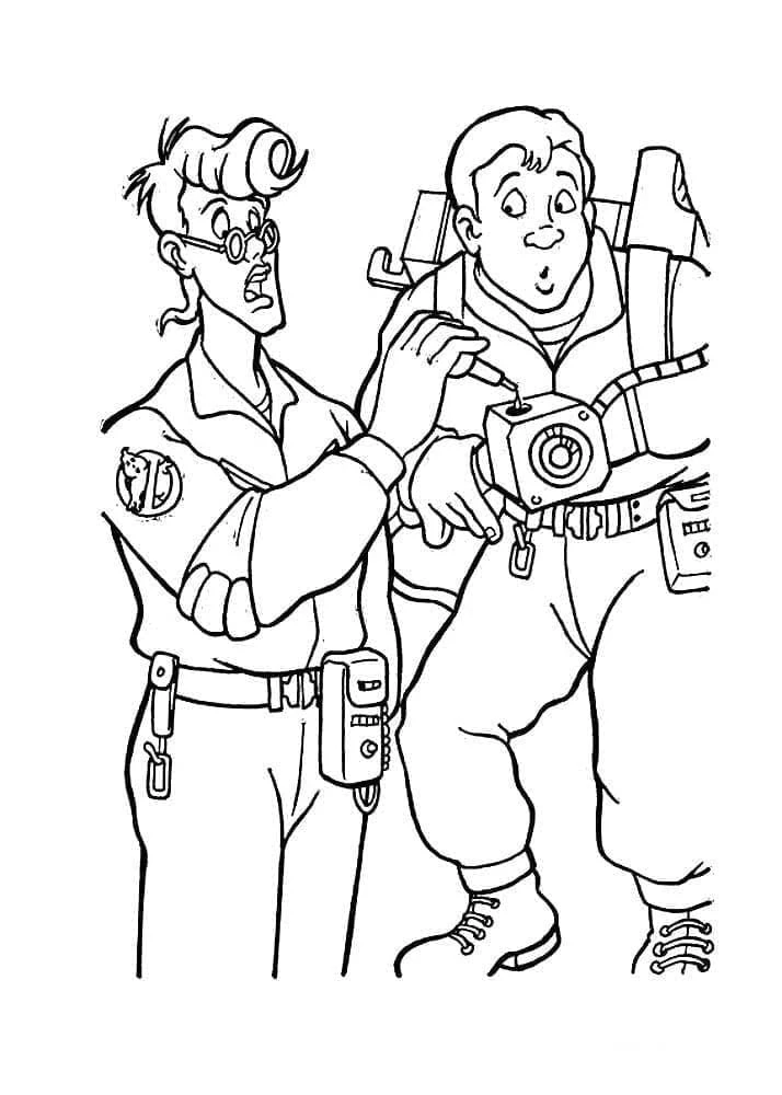 Hayalet Avcıları boyama sayfası – yaratıcılık, eğlenceli etkinlik