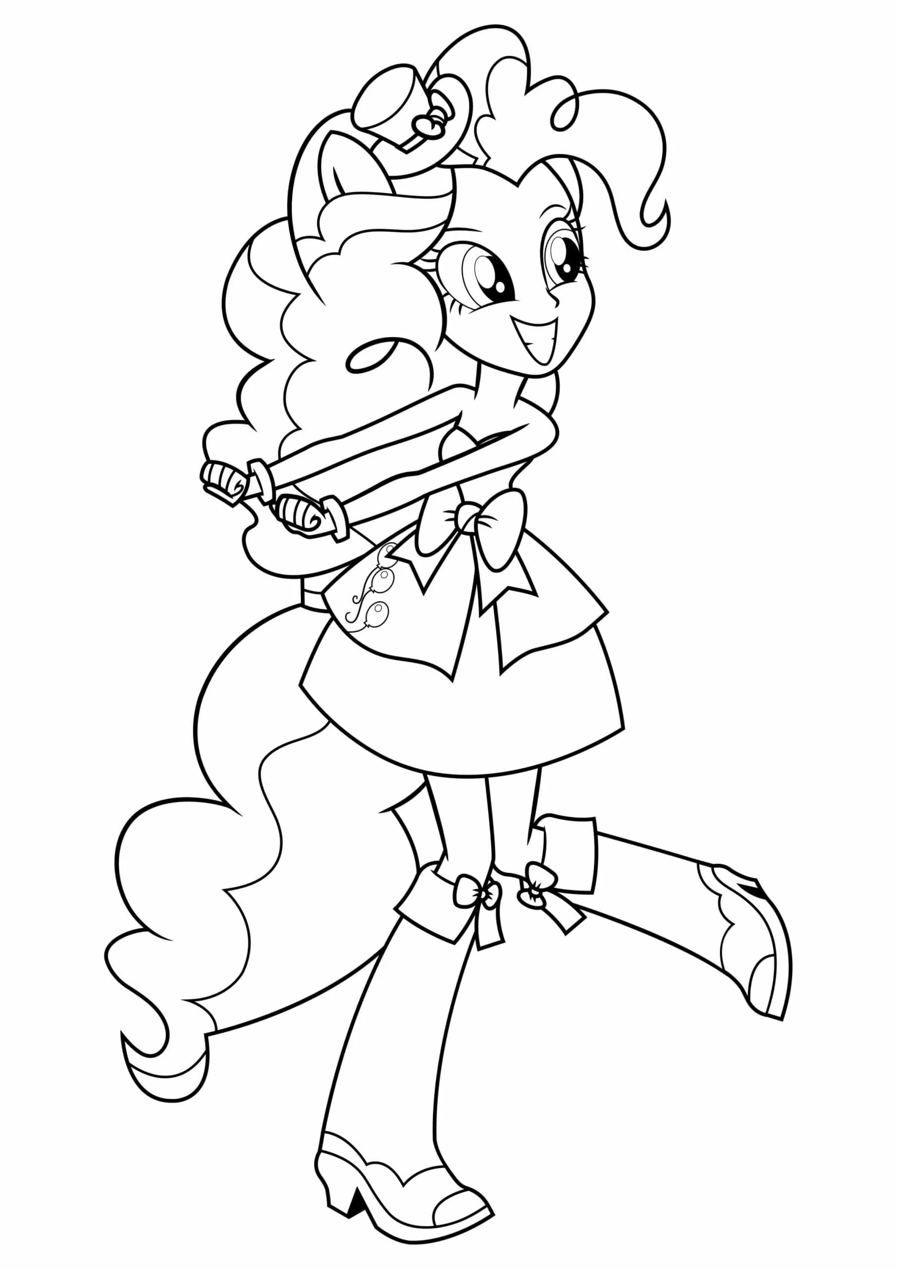 Equestria Girls boyama sayfası – boyama etkinliği, çocuk aktivitesi