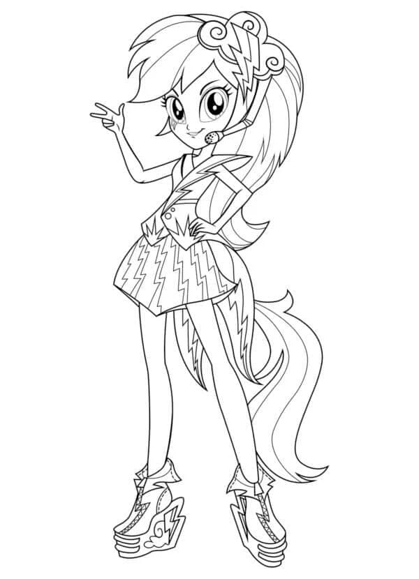 Equestria Girls boyama sayfası – eğitici aktivite, yaratıcılık