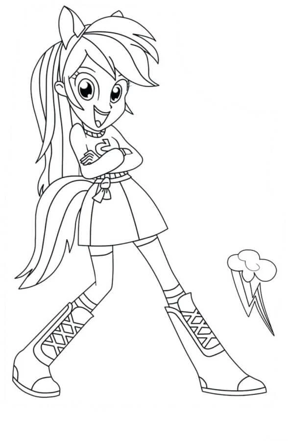 Equestria Girls boyama sayfası – keyifli zaman, renkli çizimler