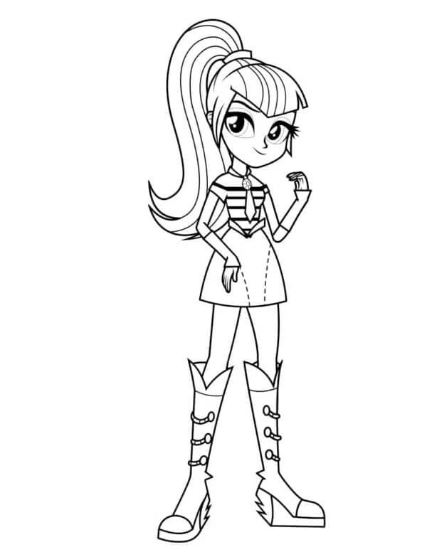 Equestria Girls boyama sayfası – okul öncesi, evde etkinlik