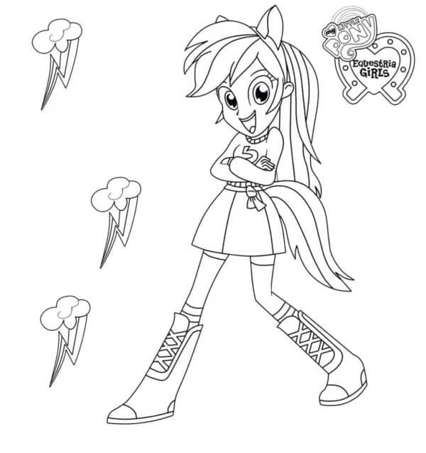 Equestria Girls boyama sayfası – eğitici aktivite, yaratıcılık